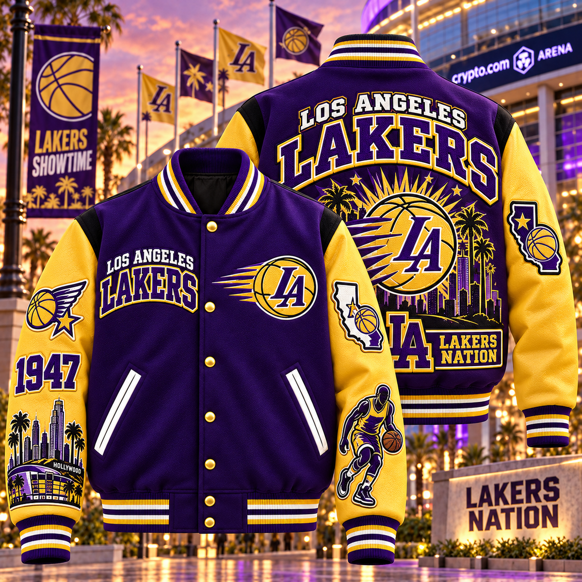 Los Angeles Lake Baseball Jacket