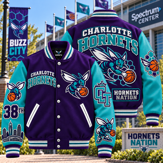 Charlotte Horn Baseball Jacket