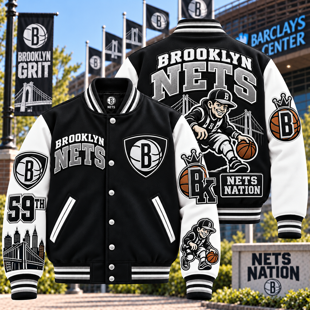 Brooklyn N Baseball Jacket