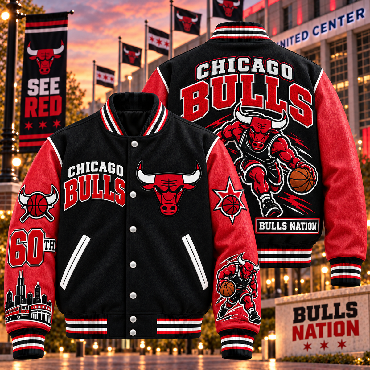 Chicago Bulls Baseball Jacket