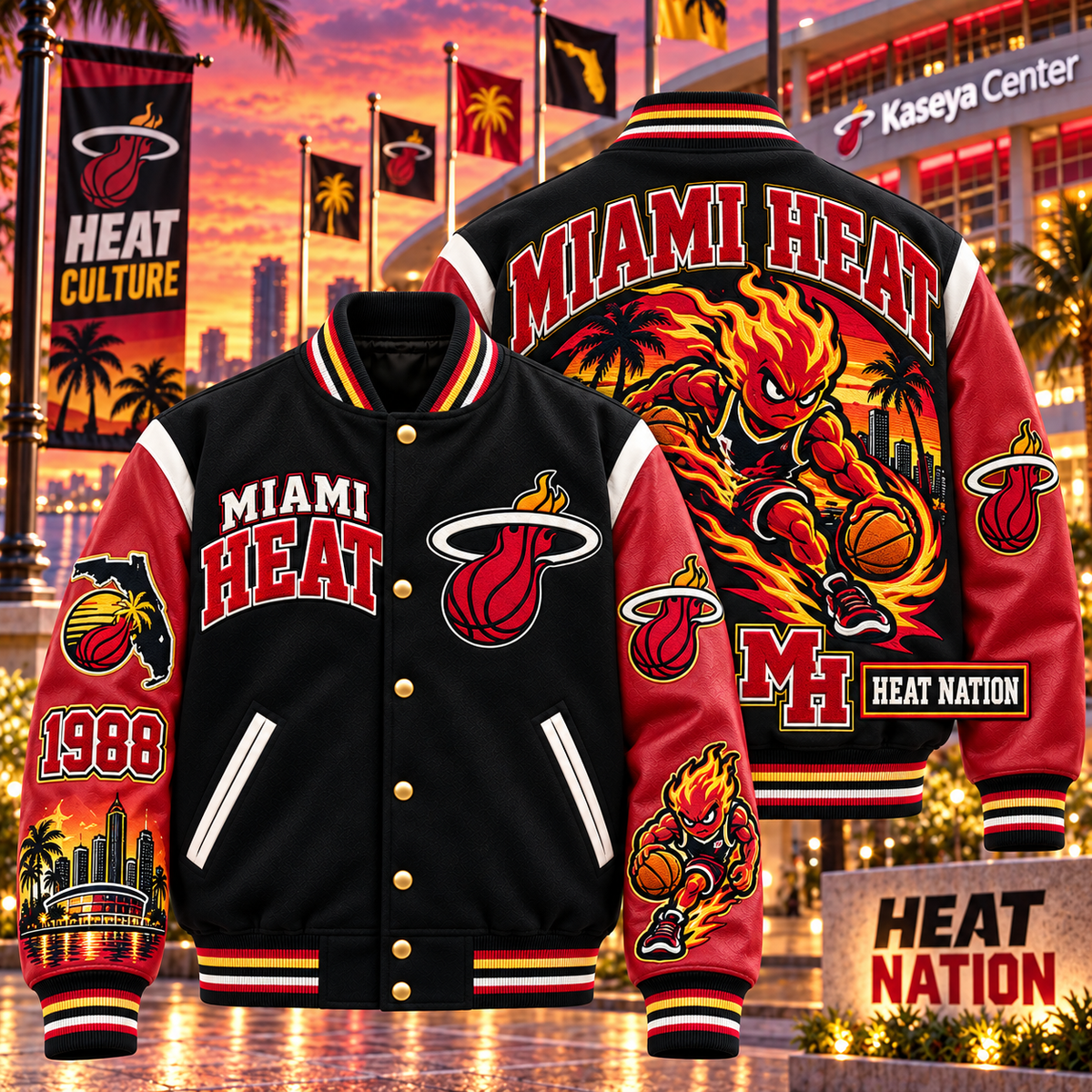 Miami Hea Baseball Jacket